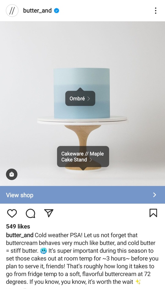 shoppable Instagram post