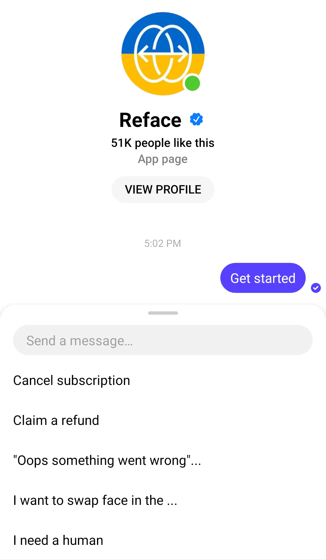 Facebook chatbot Facebook chatbot