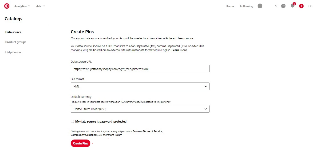 data source data source