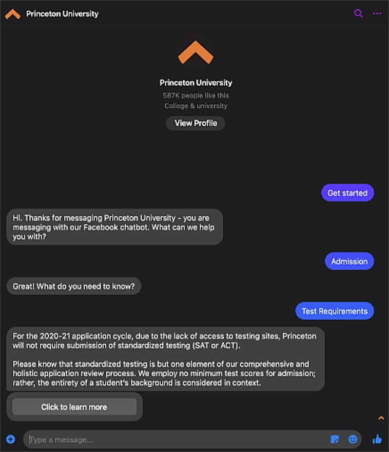El chatbot de Princeton es uno de los mejores ejemplos educativos