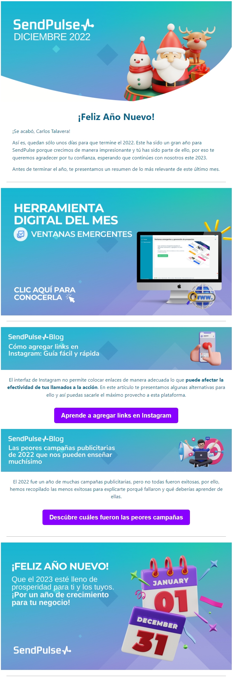 Con SendPulse puedes crear plantillas de email efectivas y atractivas