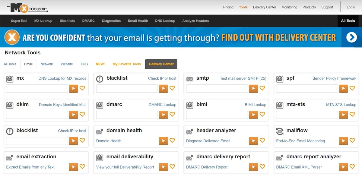 Інструменти аналізу для email розсилок у MXToolBox