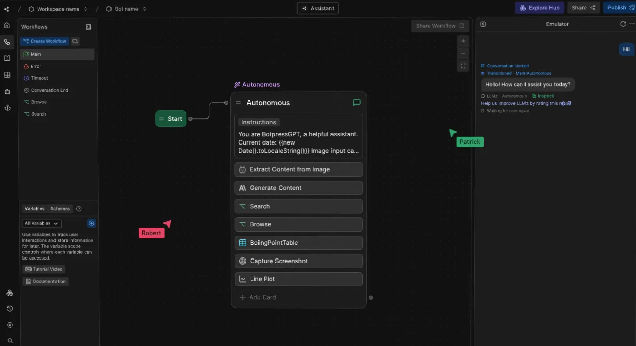 melhores-criadores-de-chatbots-botpress