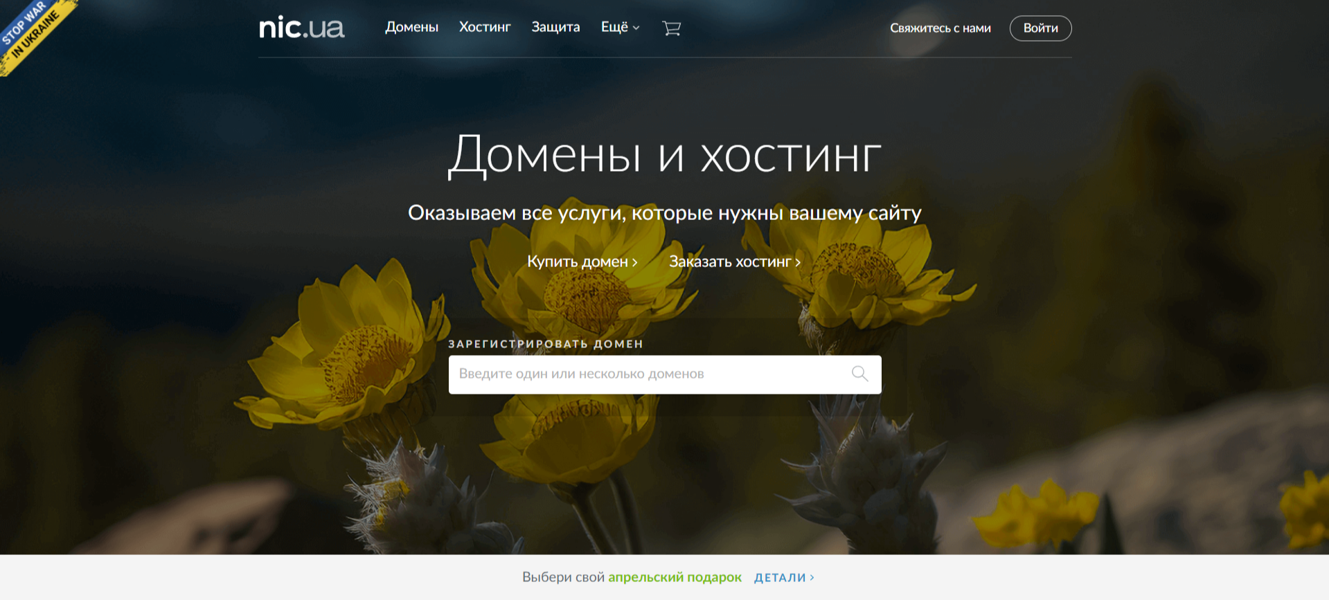 Главная страница NIC.UA Главная страница NIC.UA
