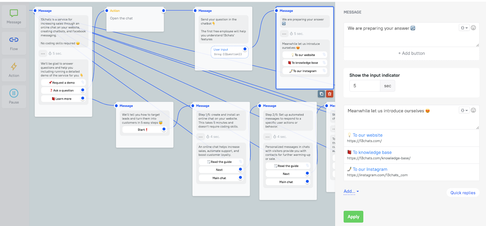 13chats es un creador de chatbots fácil de usar pero ligeramente incompleto 13chats es un creador de chatbots fácil de usar pero ligeramente incompleto