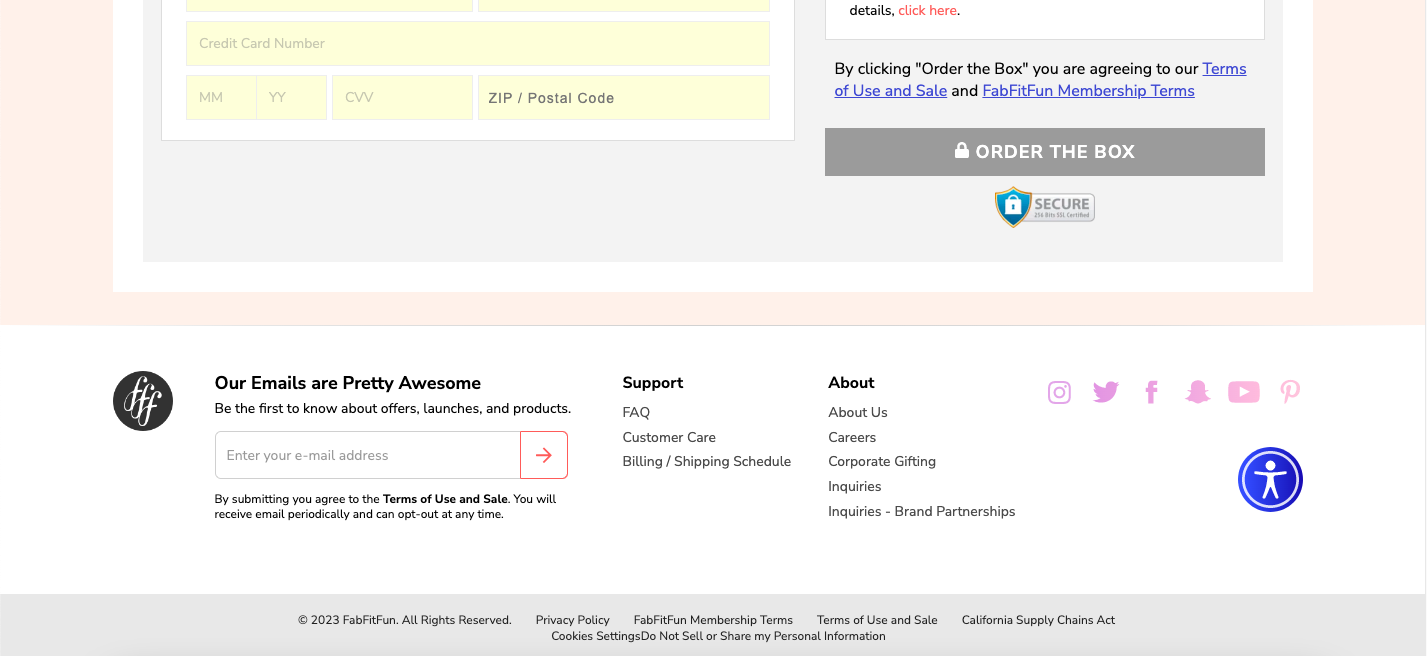 subscription form subscription form