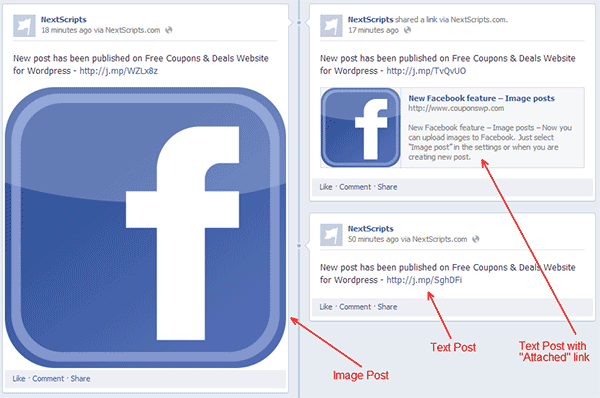 Приклад відображення публікації в Facebook