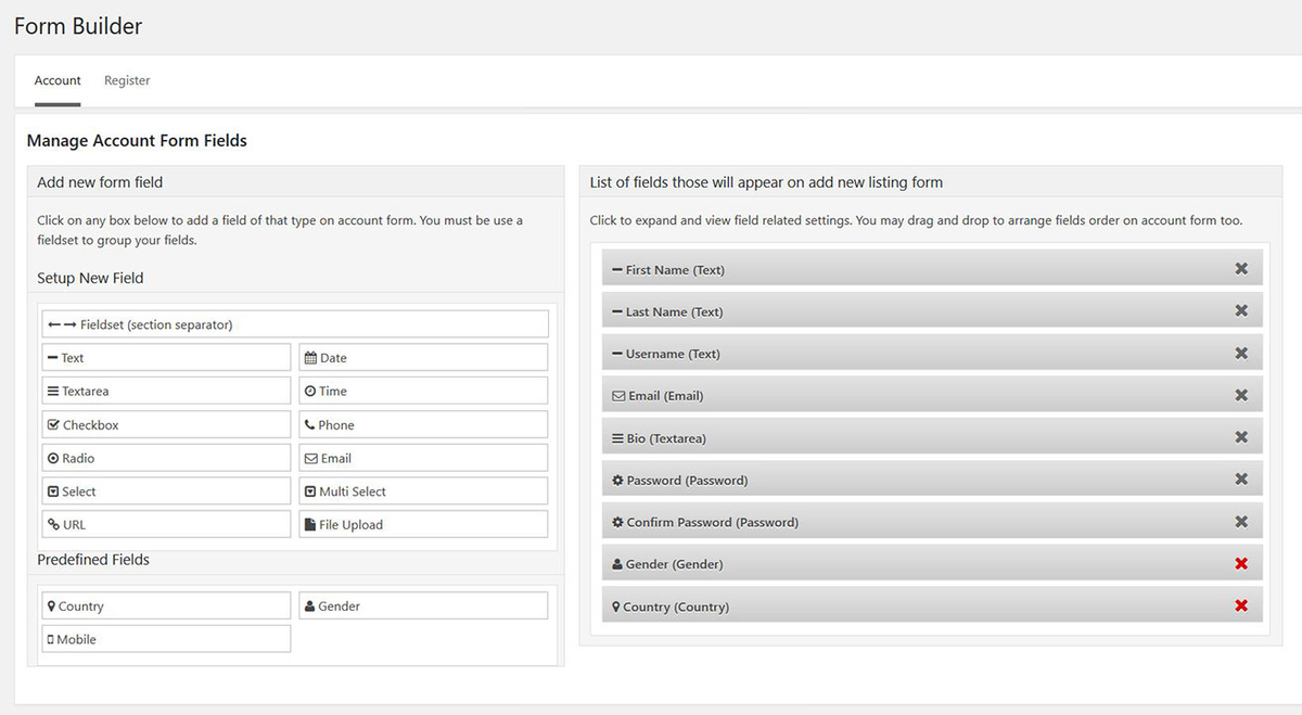 Конструктор профілю