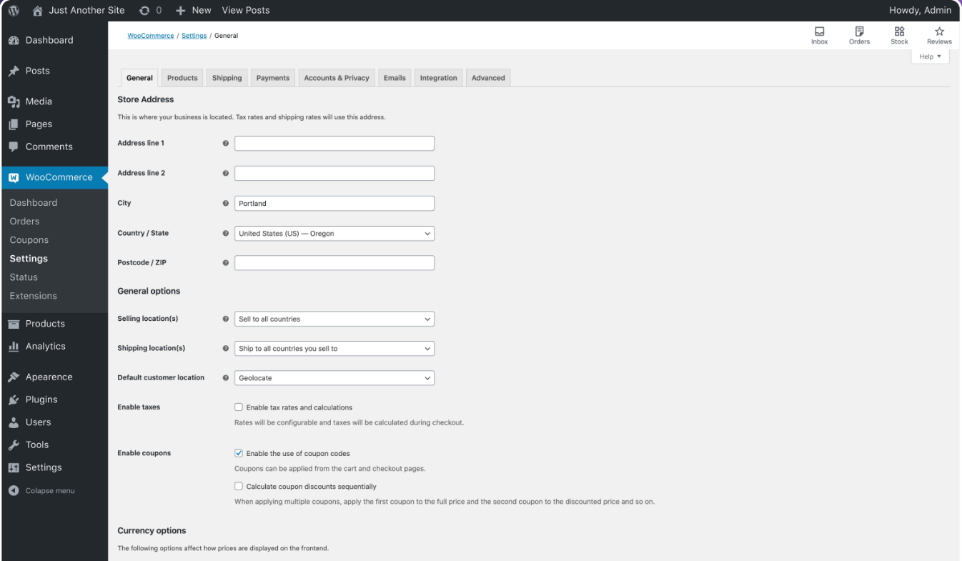 Налаштування плагіна інтернет-магазину WordPress ― WooCommerce