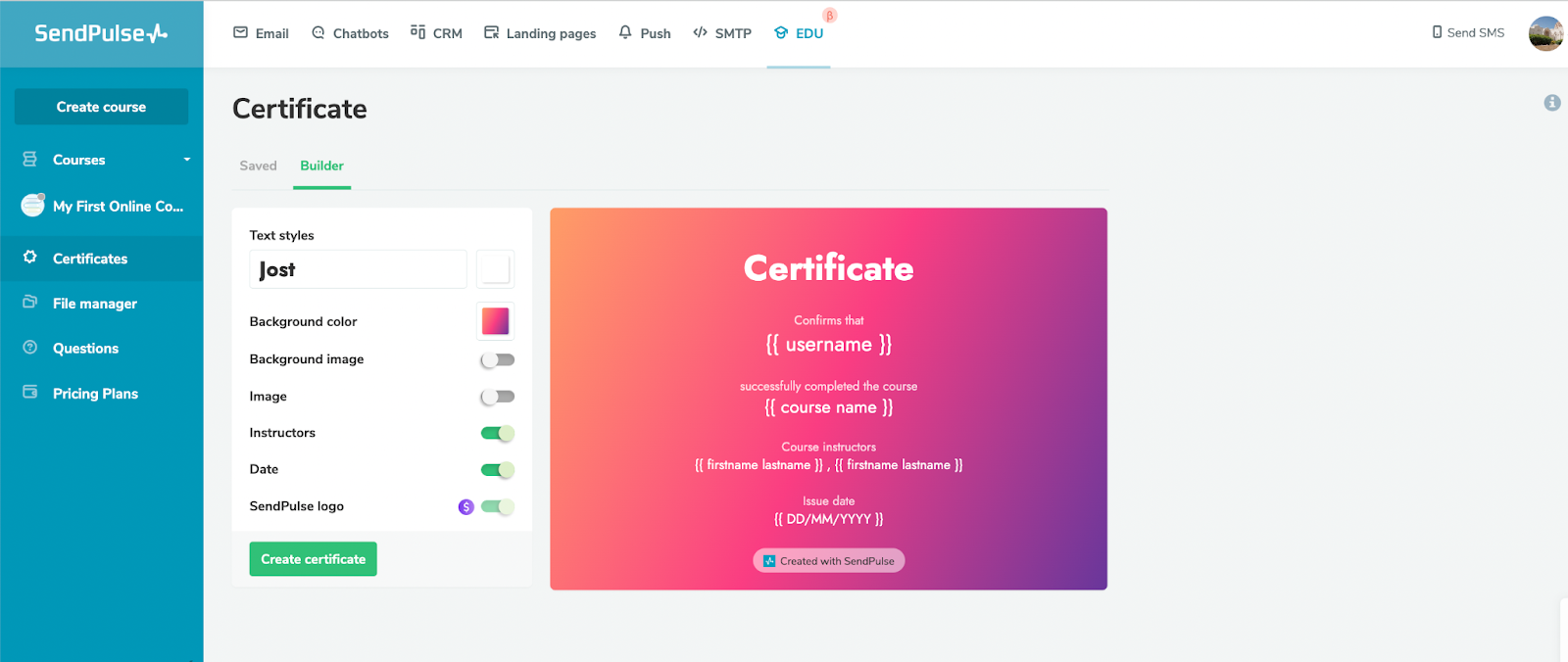 certificato certificato