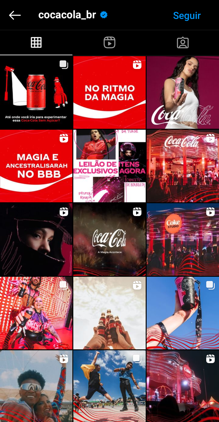Exemplo de identidade visual no Instagram Exemplo de identidade visual no Instagram