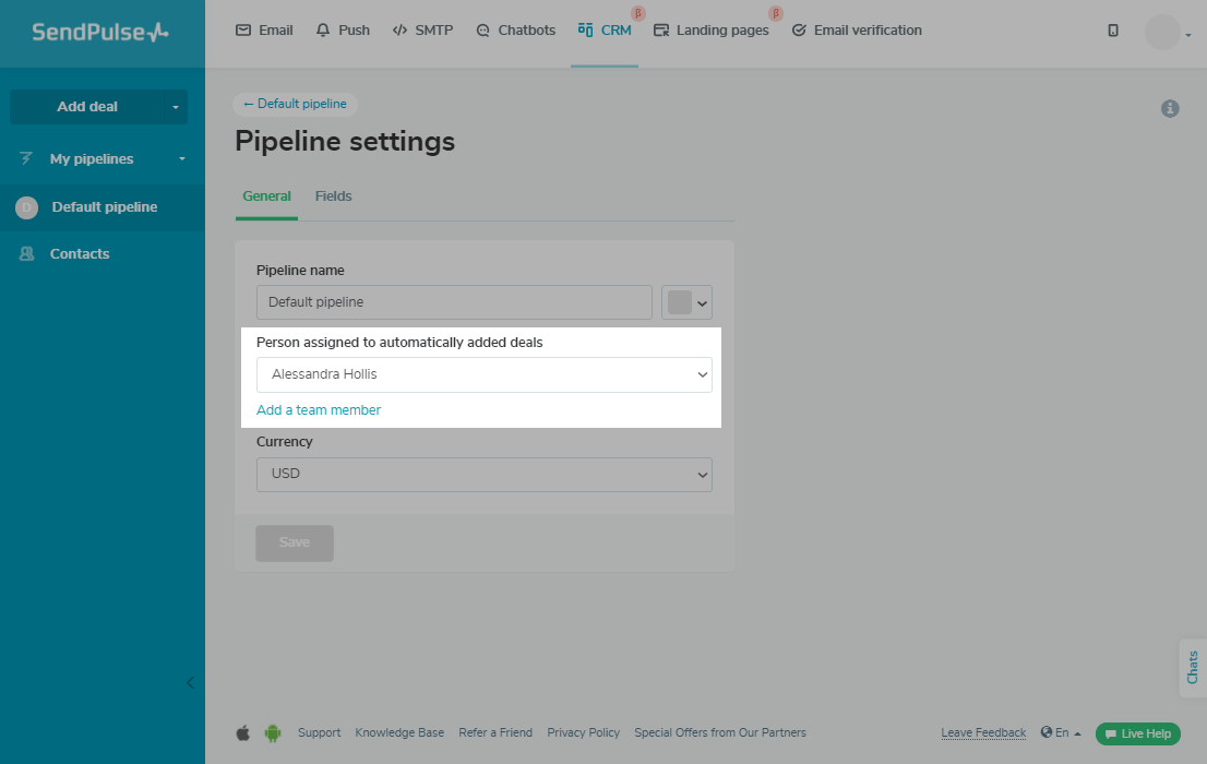 SendPulse CRM SendPulse CRM
