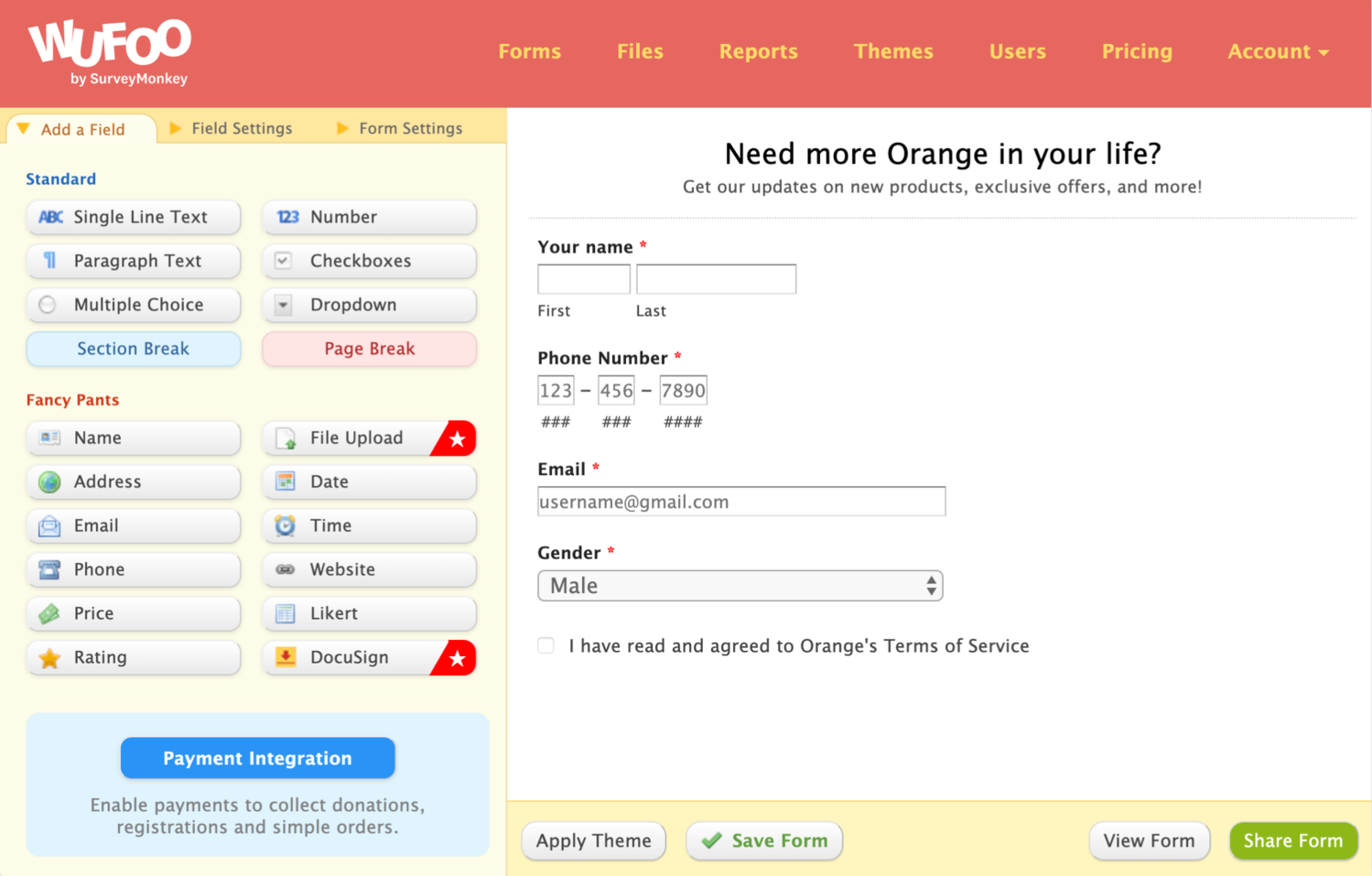 modulo di iscrizione 