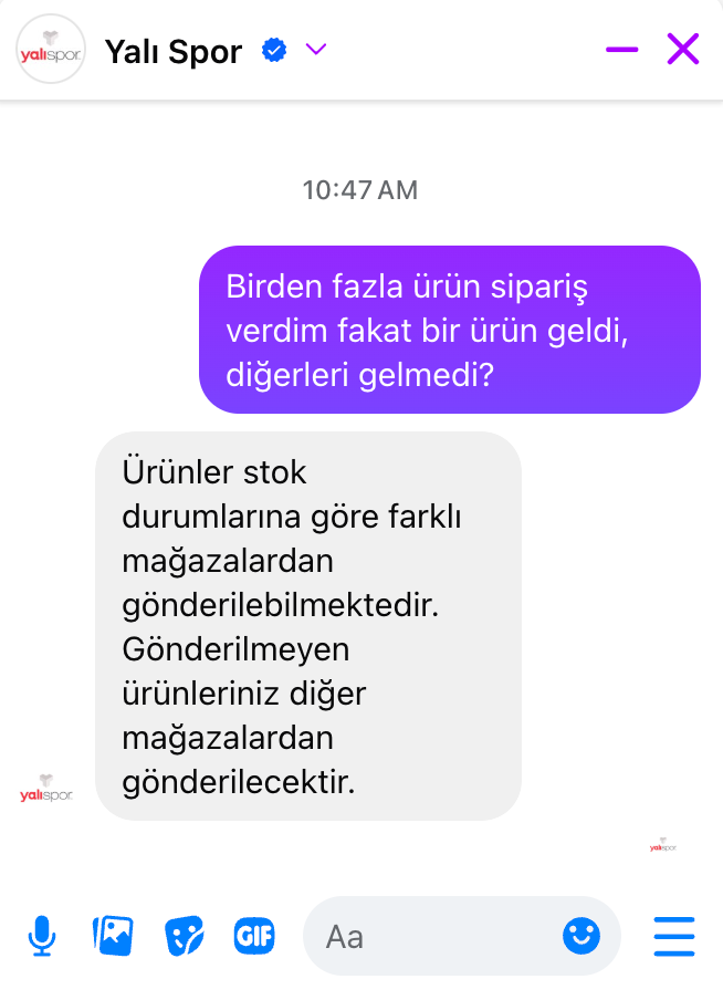 Yalı Spor Messenger sohbet botu Yalı Spor Messenger sohbet botu
