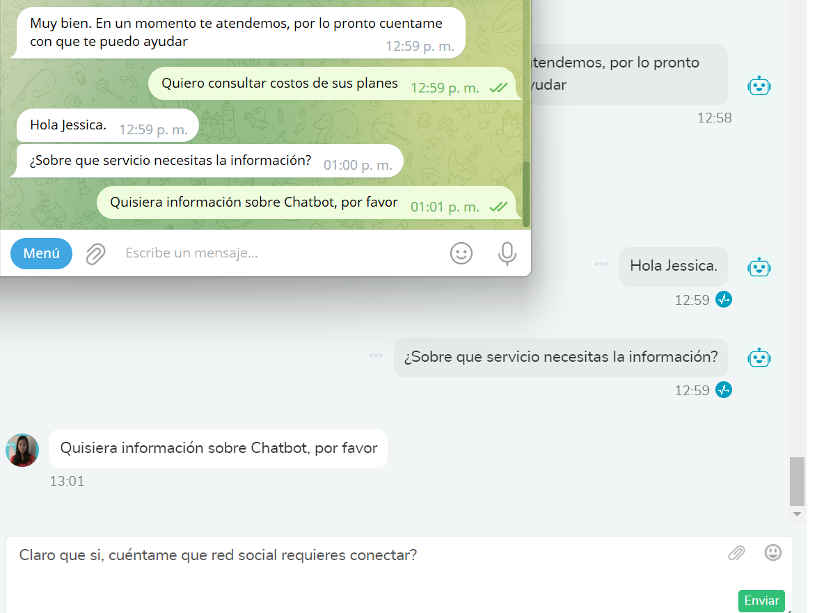 Es necesario agregar la opción para hablar con una persona real y cerrar la venta