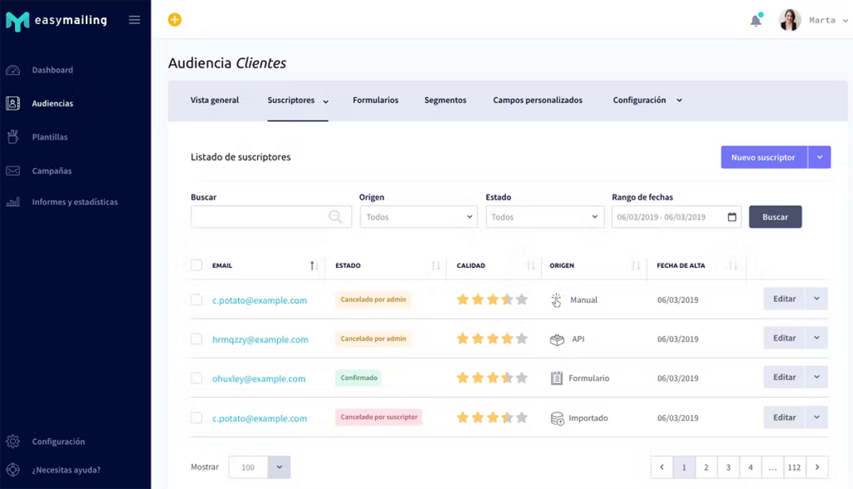 Easymailing es una herramienta de email marketing muy fácil de usar Easymailing es una herramienta de email marketing muy fácil de usar