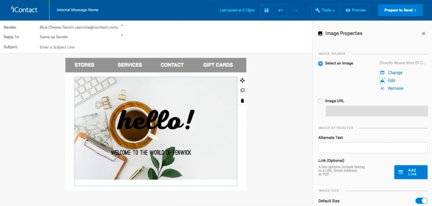 Creating an email Creating an email