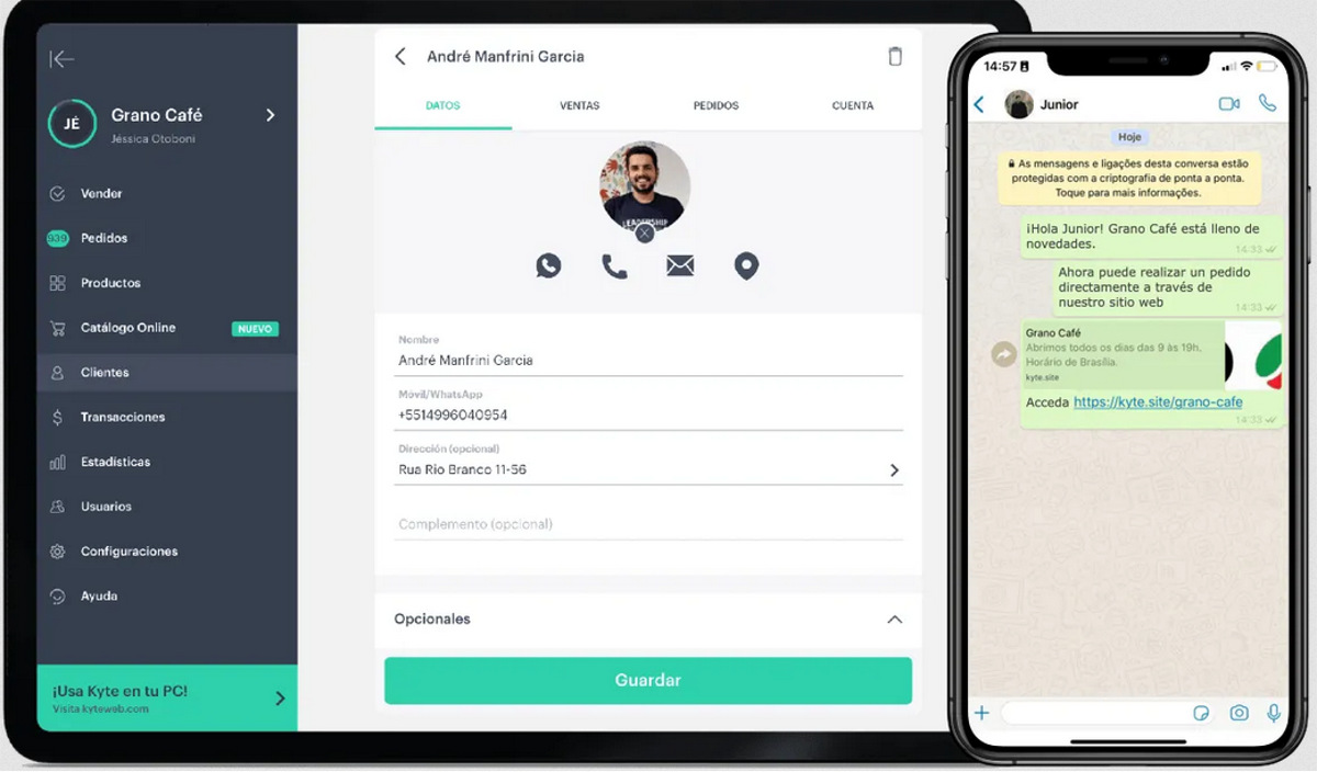 Con Pency puedes visualizar fácilmente la información de tus clientes por WhatsApp