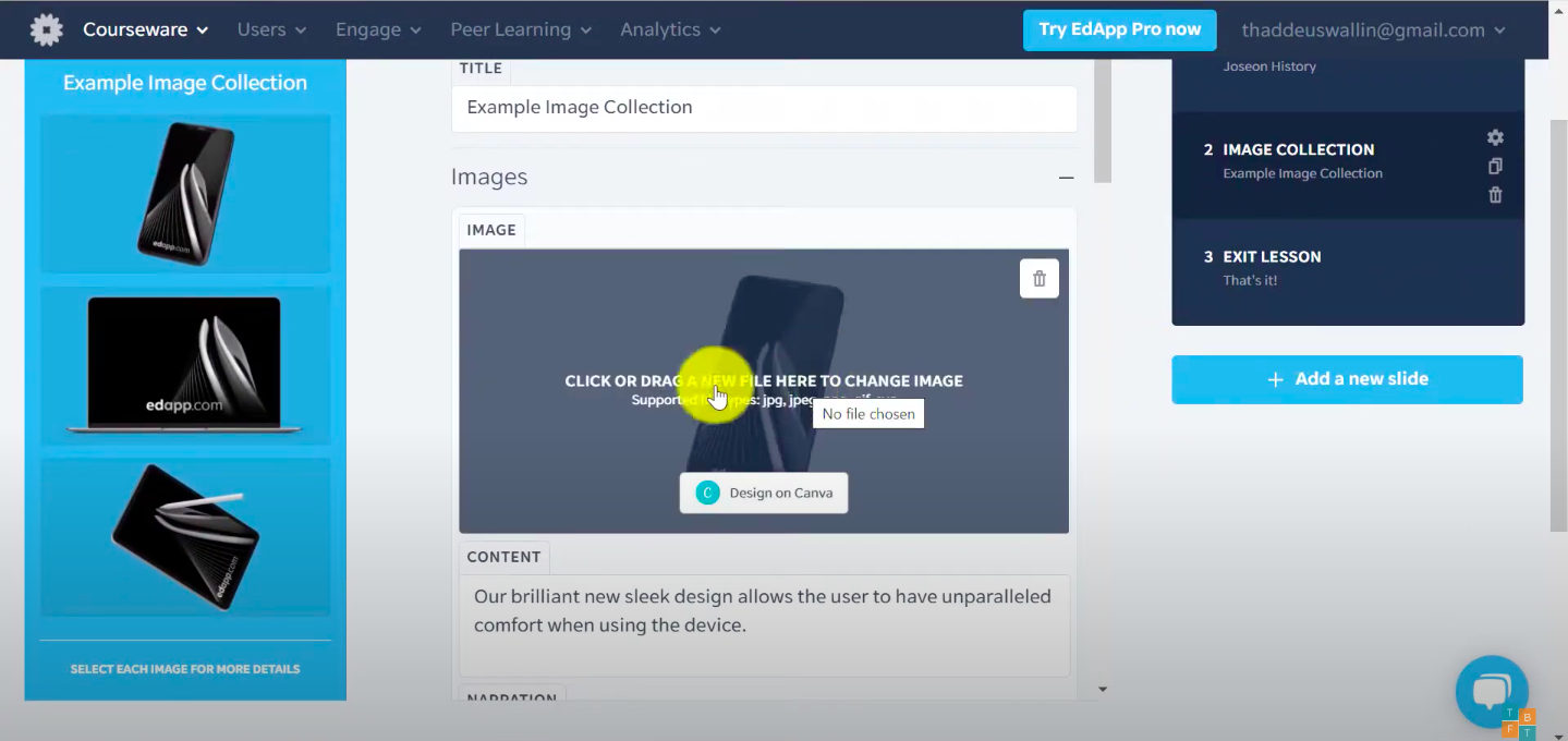 Creating a course Creating a course