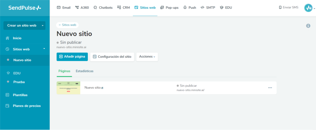 Debes pensar que tu sitio web siempre debe contener más de una página