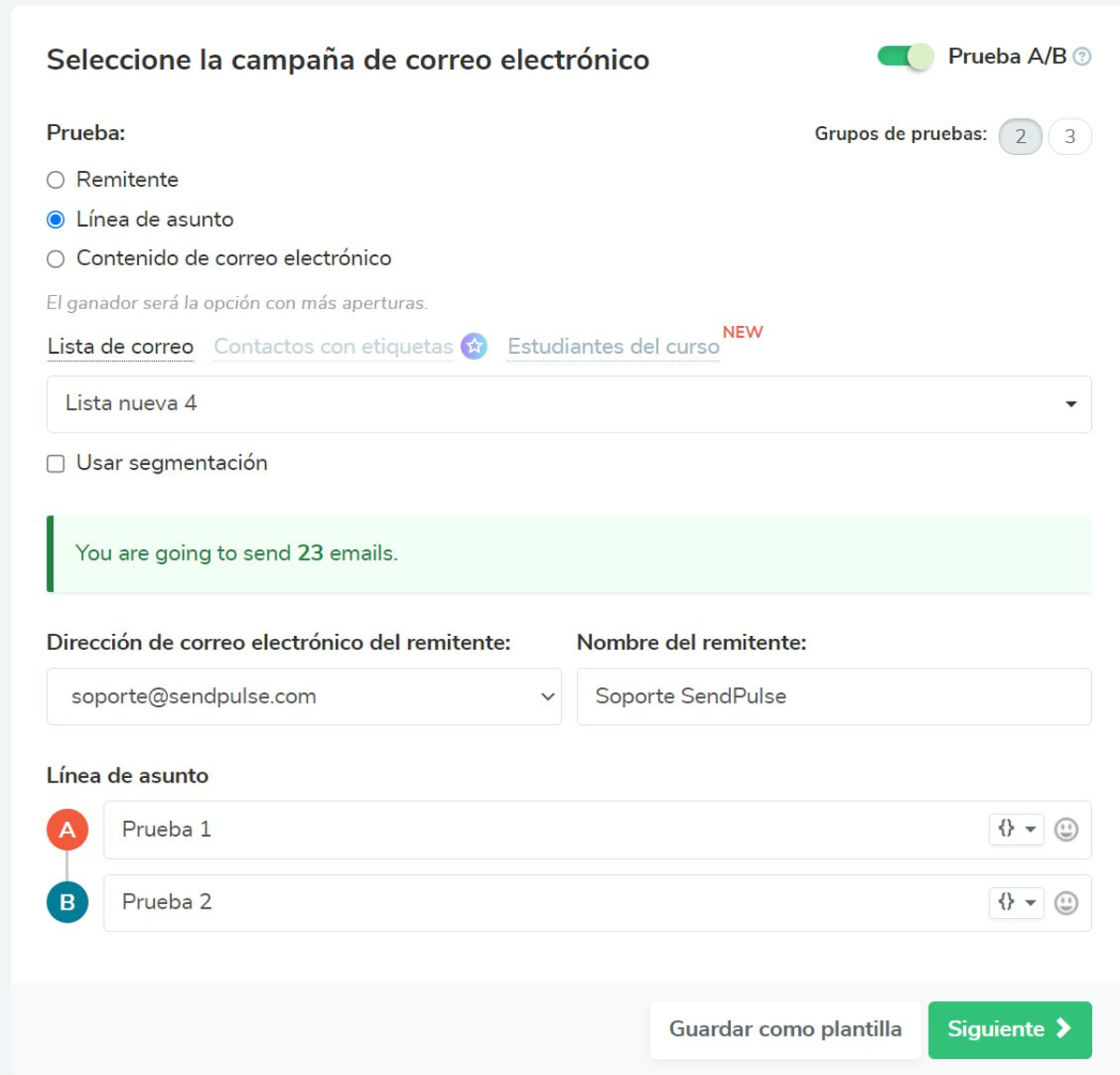 Las pruebas A/B son vitales para evitar mandar correos spam Las pruebas A/B son vitales para evitar mandar correos spam