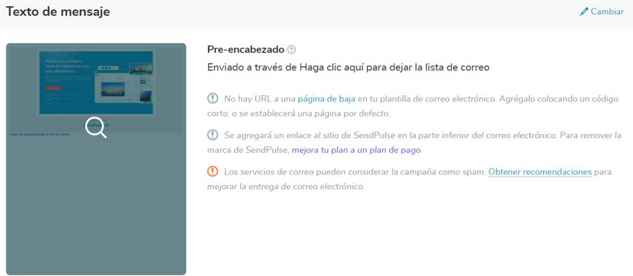 SendPulse es una gran herramienta que evita las carpetas de spam