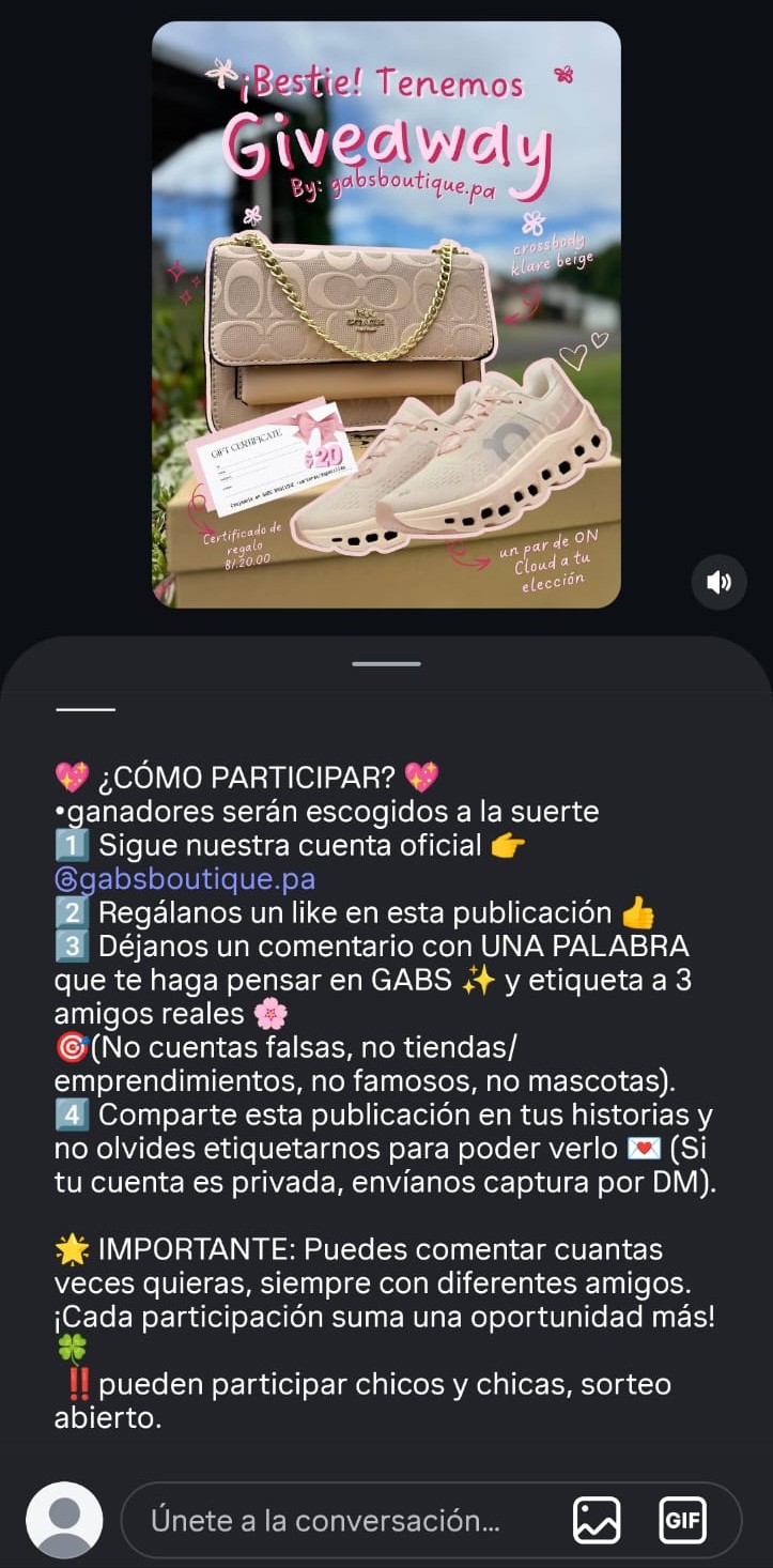 Los giveaway ayudan a llegar a más seguidores en Instagram gratis