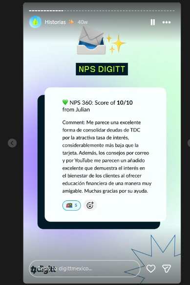 Diggit comparte opiniones de los clientes en sus Historias