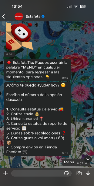 autorespondedor básico de Estafeta 