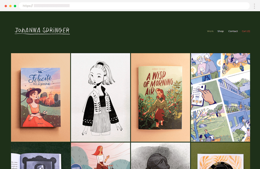 Портфоліо ілюстратора на Squarespace