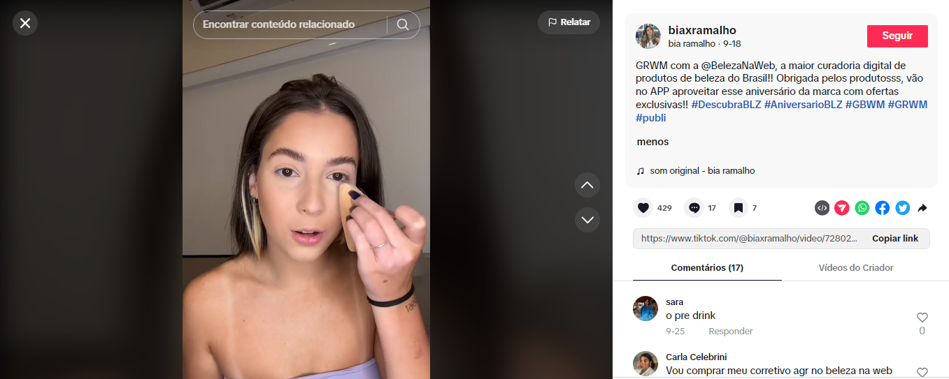 marketing-no-tiktok-belezanaweb