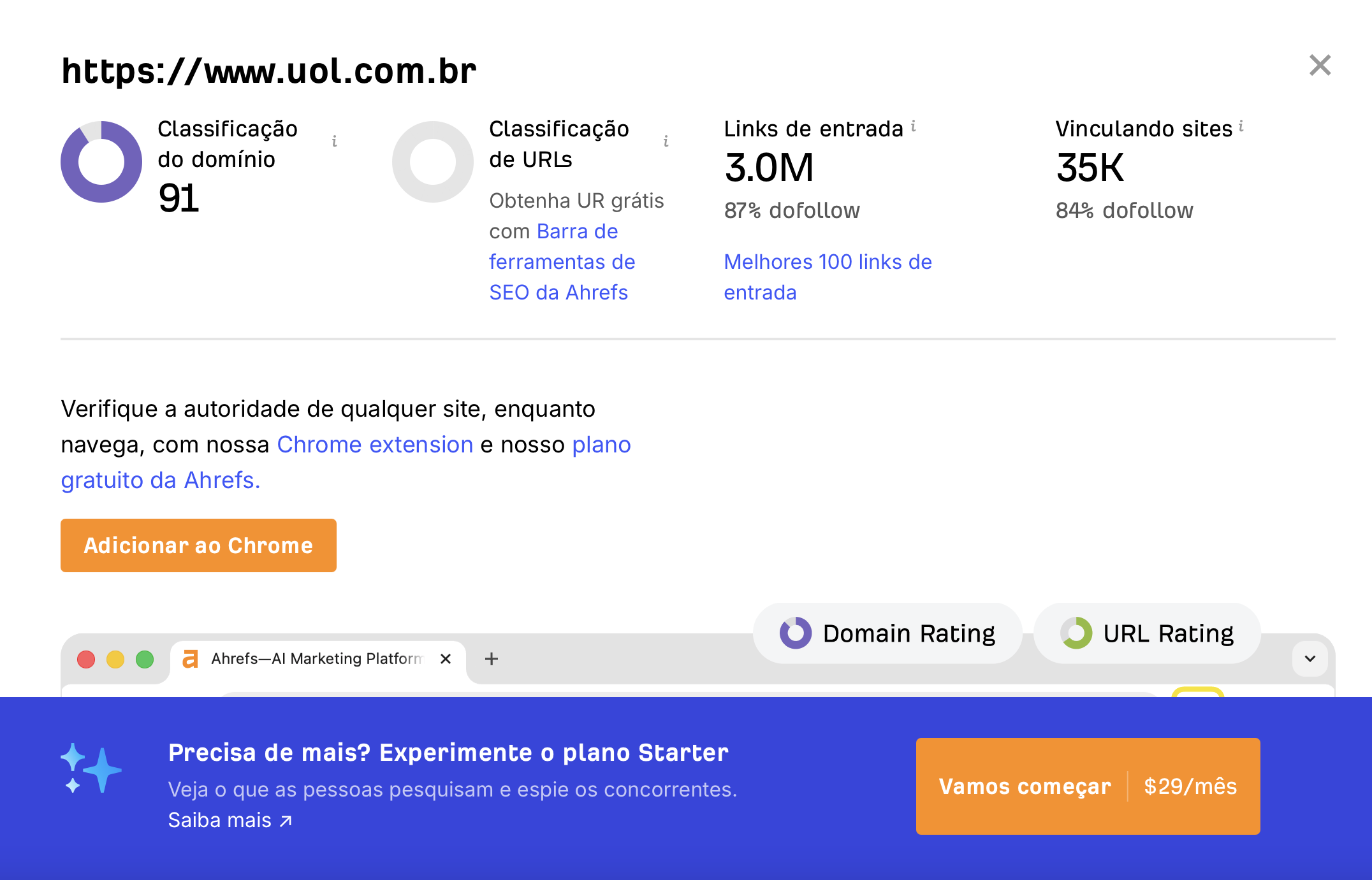 metricas-de-seo-ahrefs-dashboard