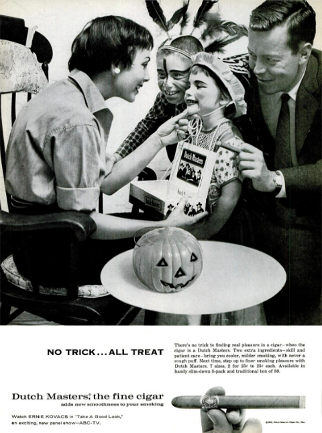 La publicidad de Dutch Masters es una que hoy arruinaría la fiesta de Halloween