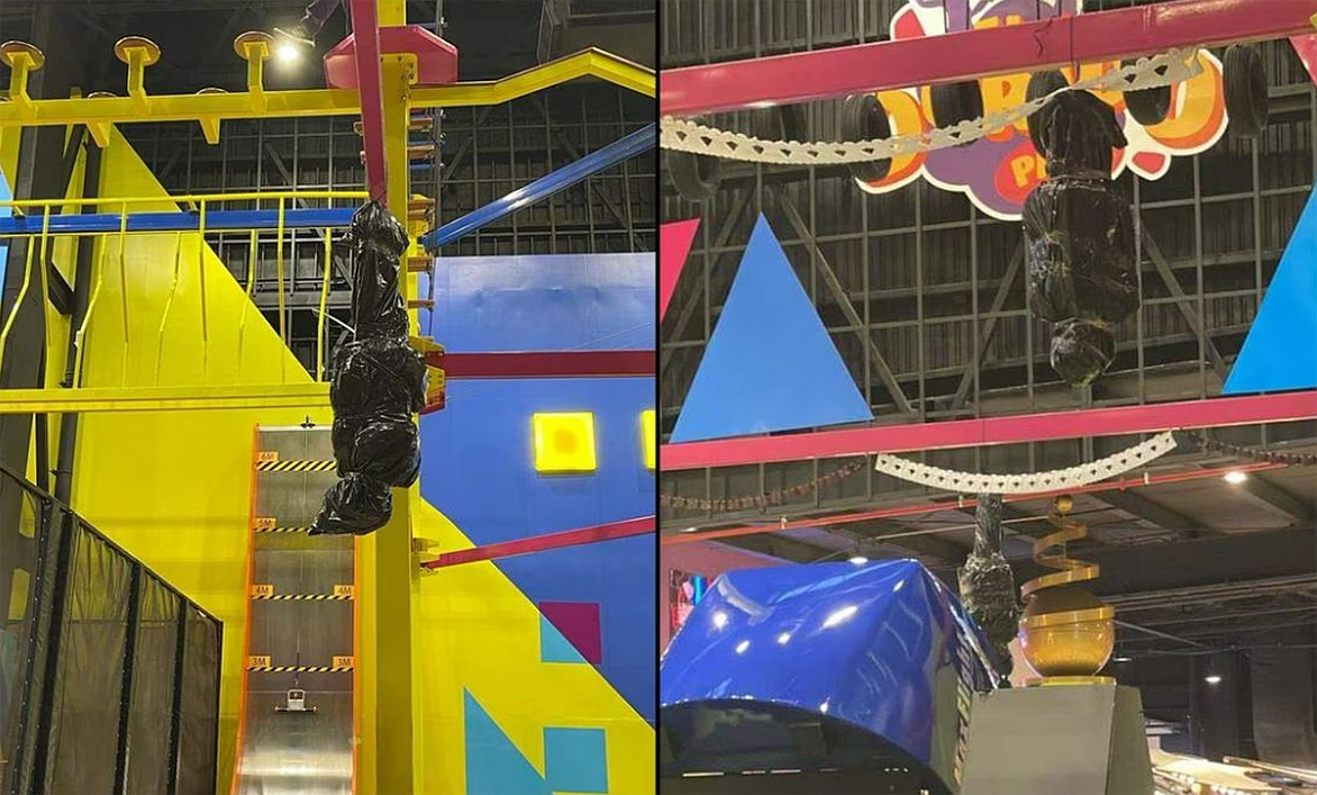 Aunque no fue campaña de Halloween, esta idea de decoración fue aterradora en el peor de los sentidos