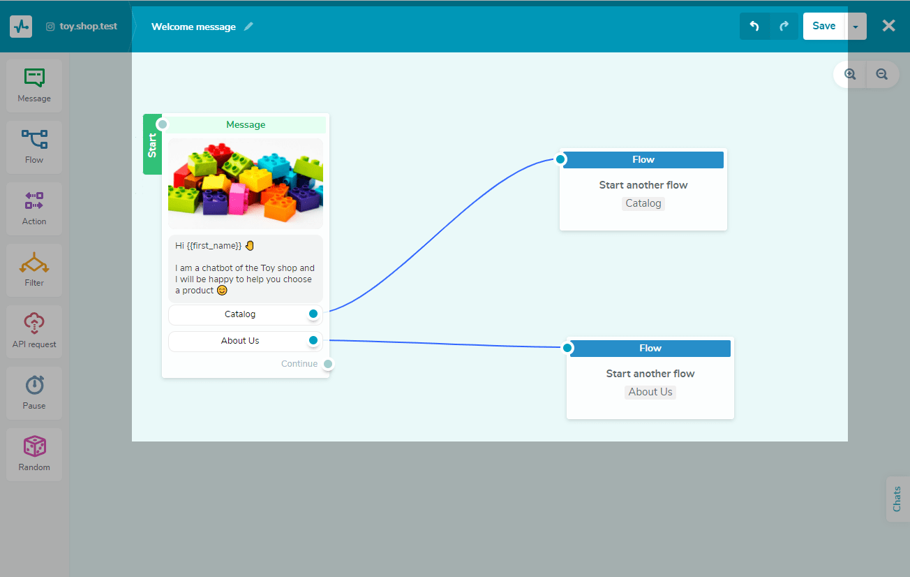 Los saludos son el primer contacto con tu cliente y tu chatbot debe estar programado para ello