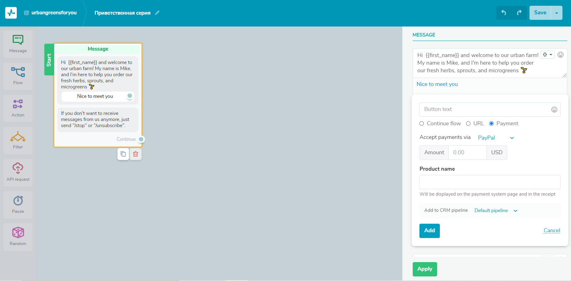 Tu chatbot para Instagram puede ser capaz de aceptar pagos y cerrar ventas