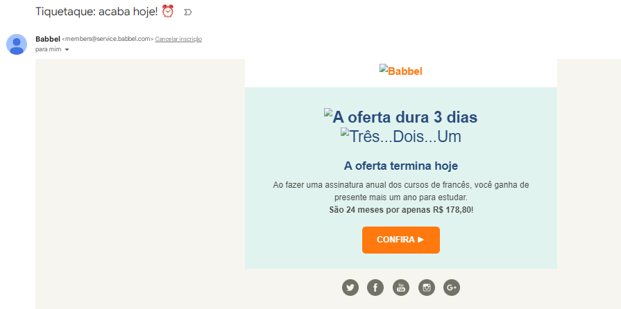 email-de-promocao-relampago-babbel email-de-promocao-relampago-babbel