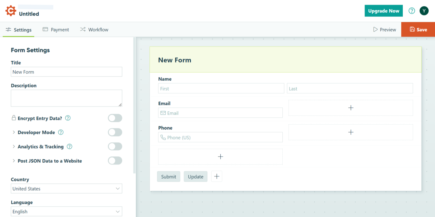 Building a form from scratch Building a form from scratch