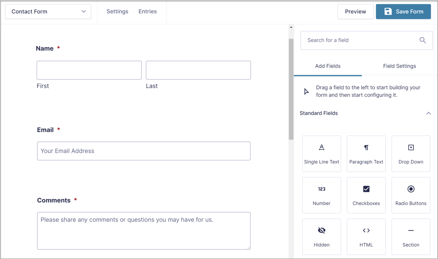Creating a form Creating a form