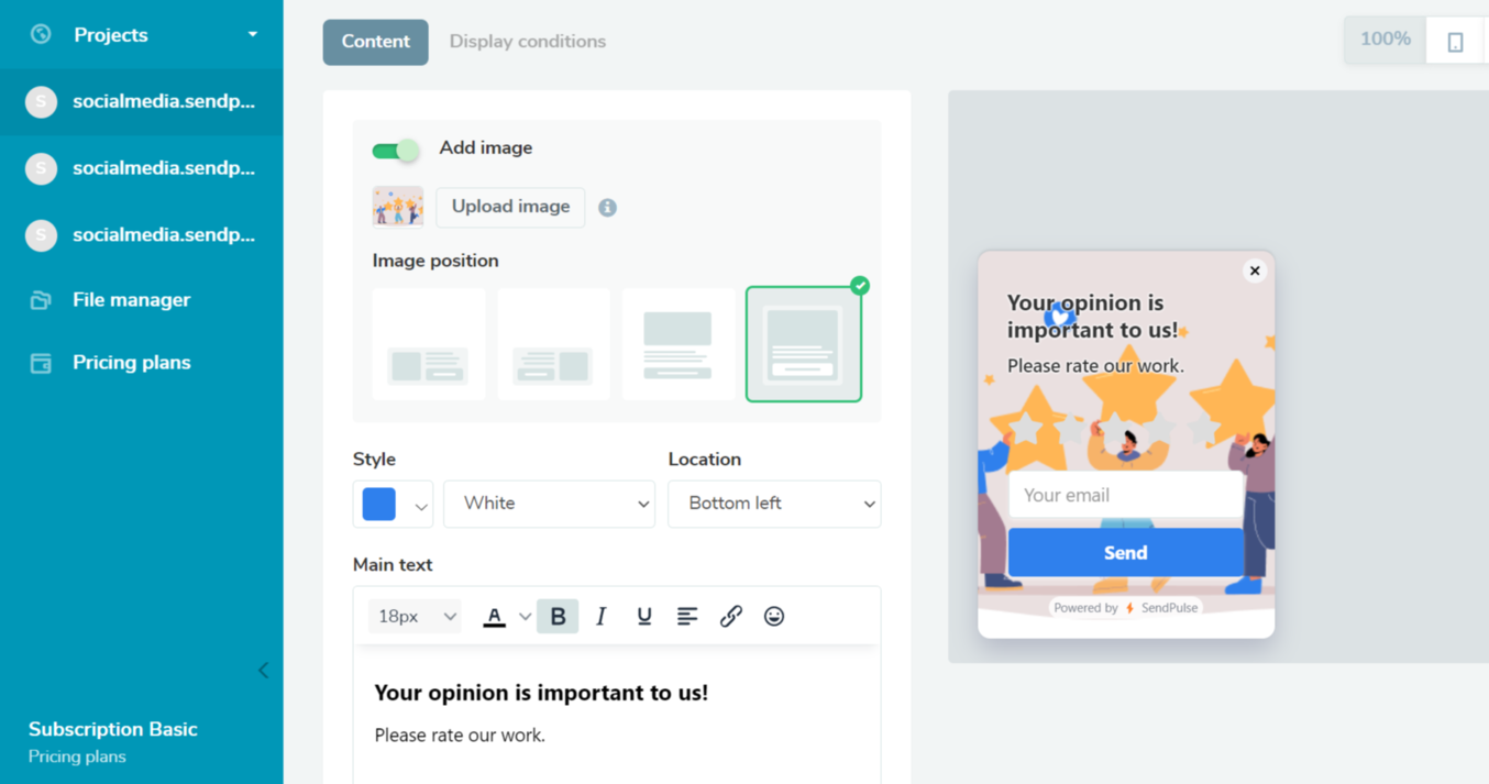 creating a smart pop-up creating a smart pop-up