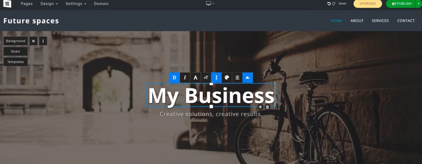SITE123 ofrece un creador de sitios web fácil de usar aunque muy simple