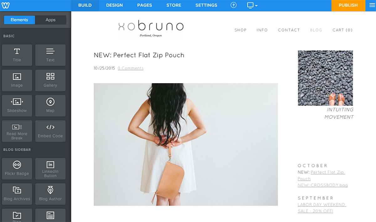 Weebly ofrece un creador de sitios intuitivo aunque ligeramente limitado