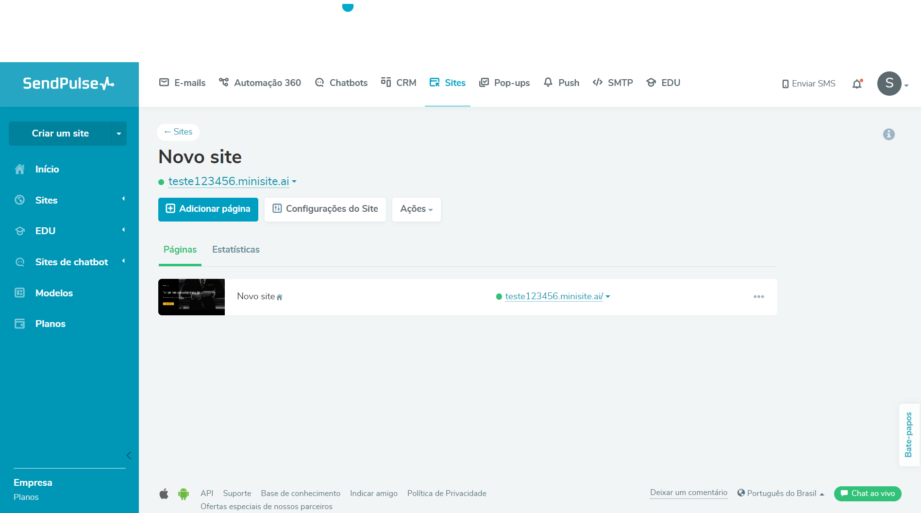 criar-site-empresarial-adicione-mais-paginas-sendpulse criar-site-empresarial-adicione-mais-paginas-sendpulse