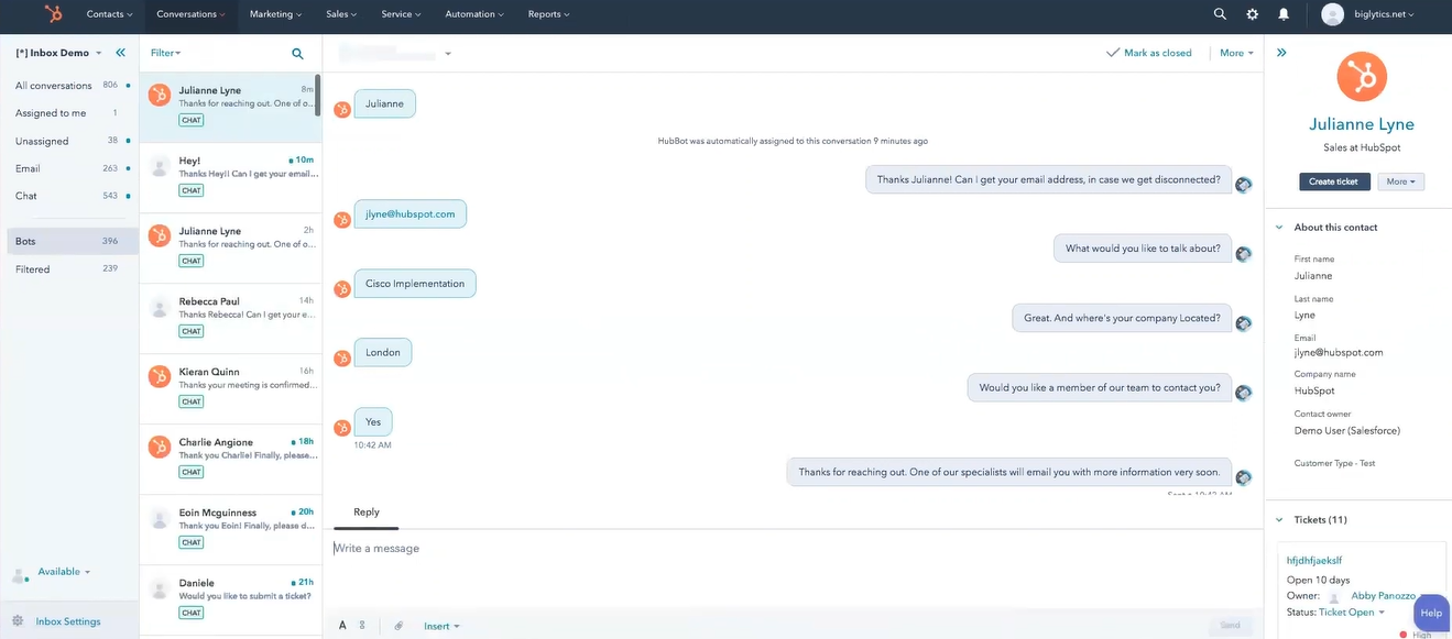 HubSpot es una de las herramientas web más populares para el marketing digital