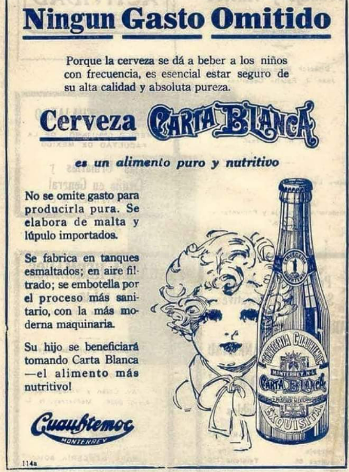 Vender alcohol a niños era común en el pasado y algo impensable en la publicidad actual Vender alcohol a niños era común en el pasado y algo impensable en la publicidad actual