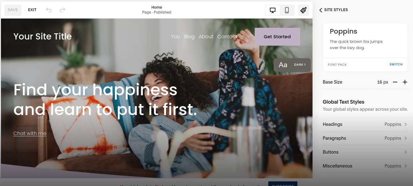 У шаблонах Squarespace можна налаштовувати всі видимі елемент У шаблонах Squarespace можна налаштовувати всі видимі елемент