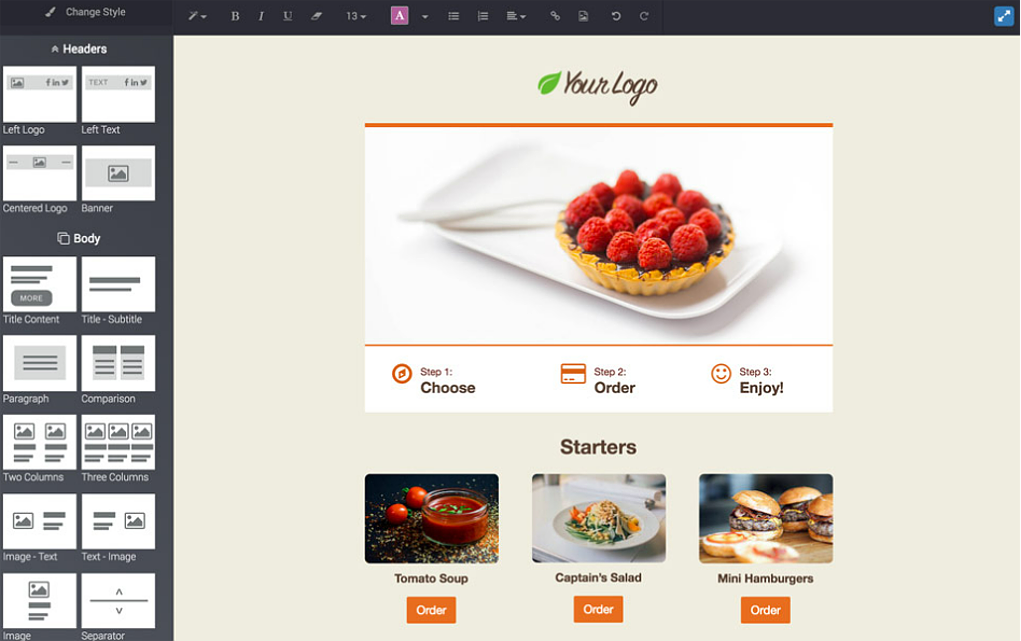 Odoo te permite diseñar correos interactivos con aplicaciones de terceros