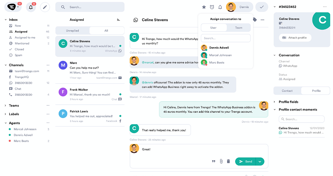 Trengo es una gran herramienta para WhatsApp Business para la gestión de clientes Trengo es una gran herramienta para WhatsApp Business para la gestión de clientes