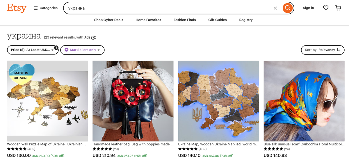 Etsy вновь открыла возможность регистрации для украинских продавцов