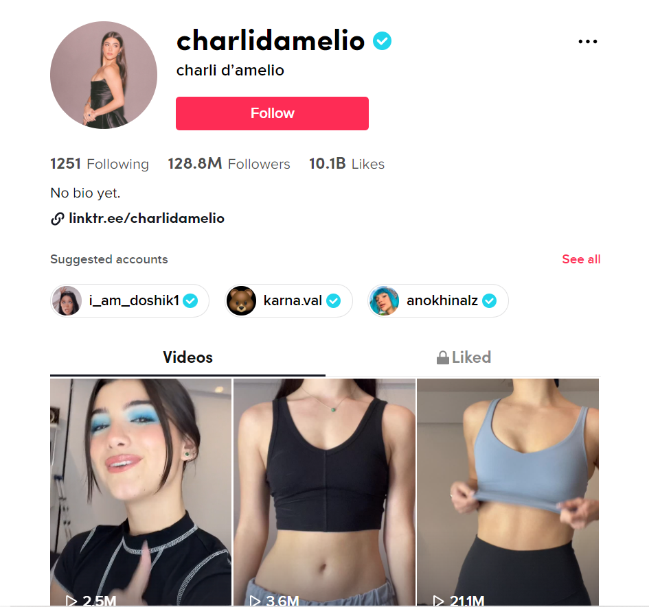 En popüler TikToker, yeni projelerini ve kaynaklarını paylaşmak için tıklanabilir bir bağlantı kullanıyor